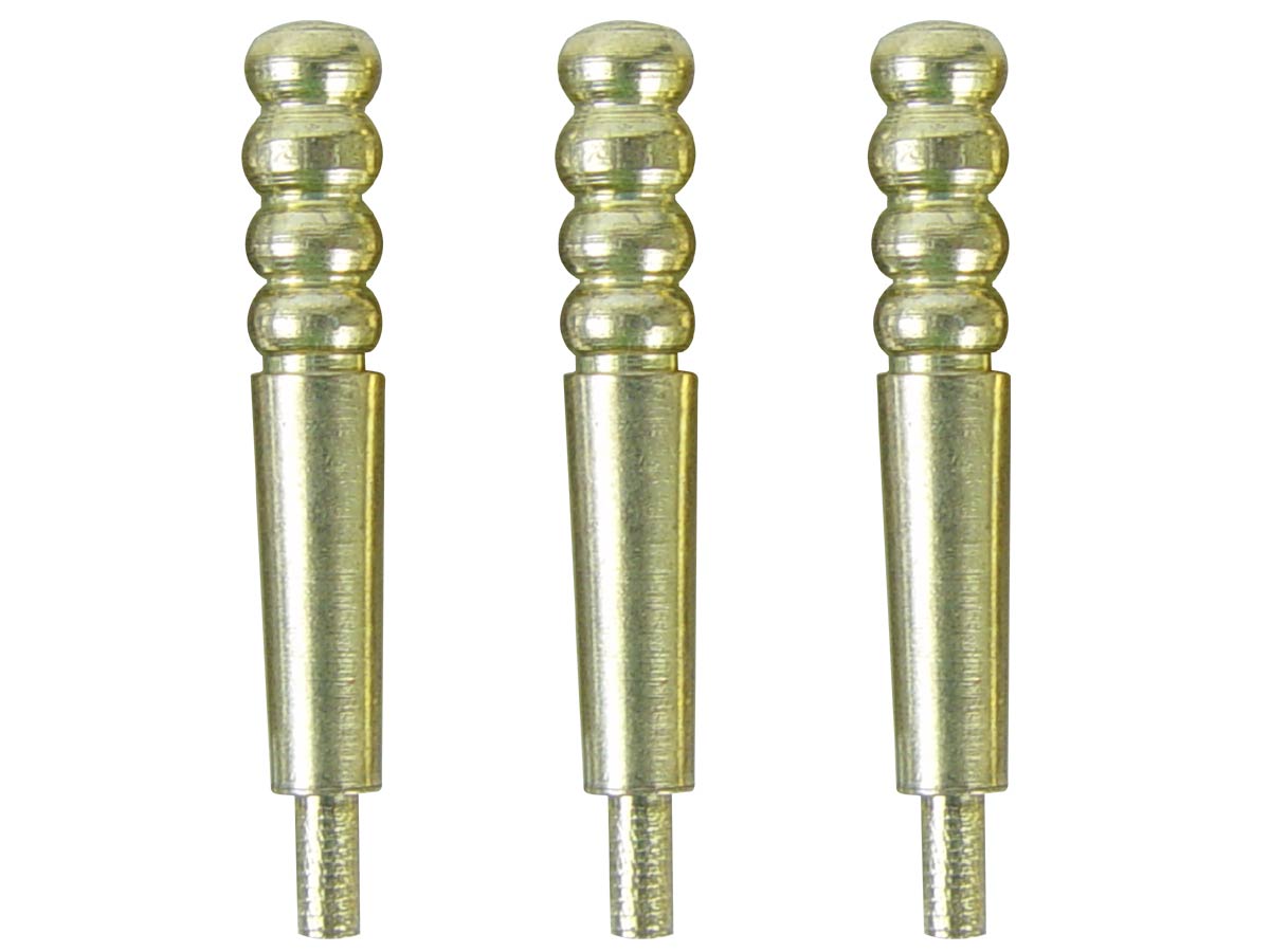 Set of 3 Gold Plated Metal Cribbage Pegs New Design