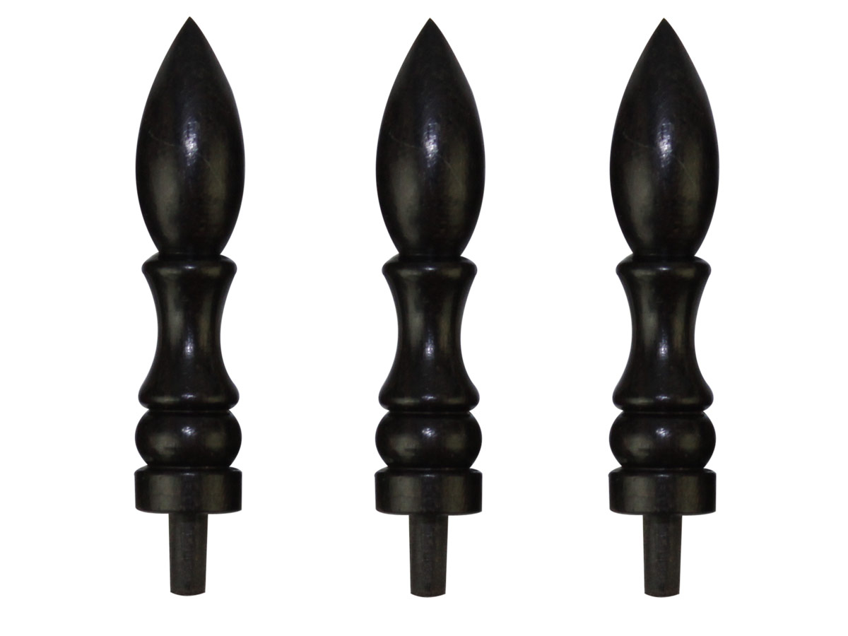 Set of 3 Ebony Wood Cribbage Pegs New Design