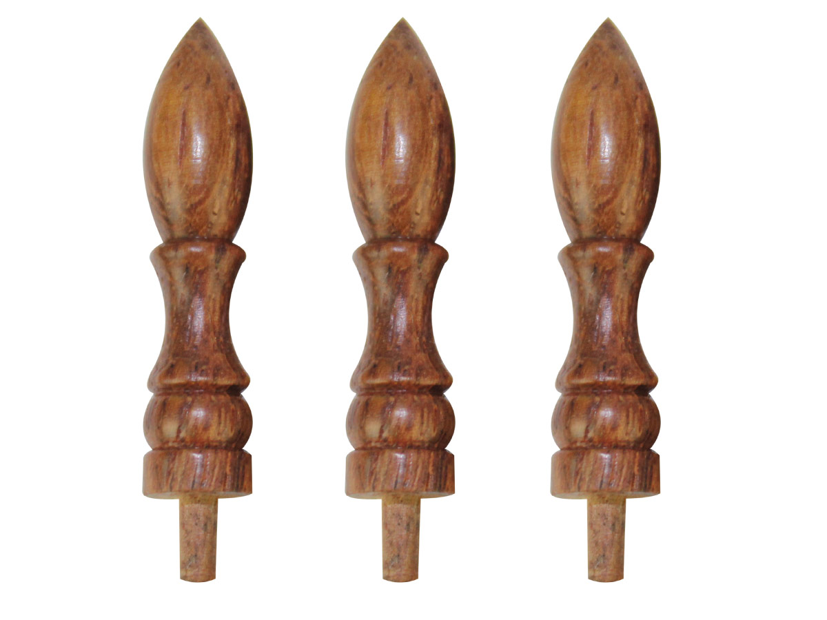 Set of 3 Golden Rosewood Cribbage Pegs New Design